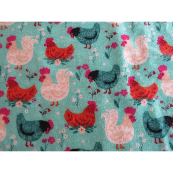 Heating Pad Cover, 12 x 15, Soft Flannel With Chickens, 3 Snap Closure - Picture 3 of 4